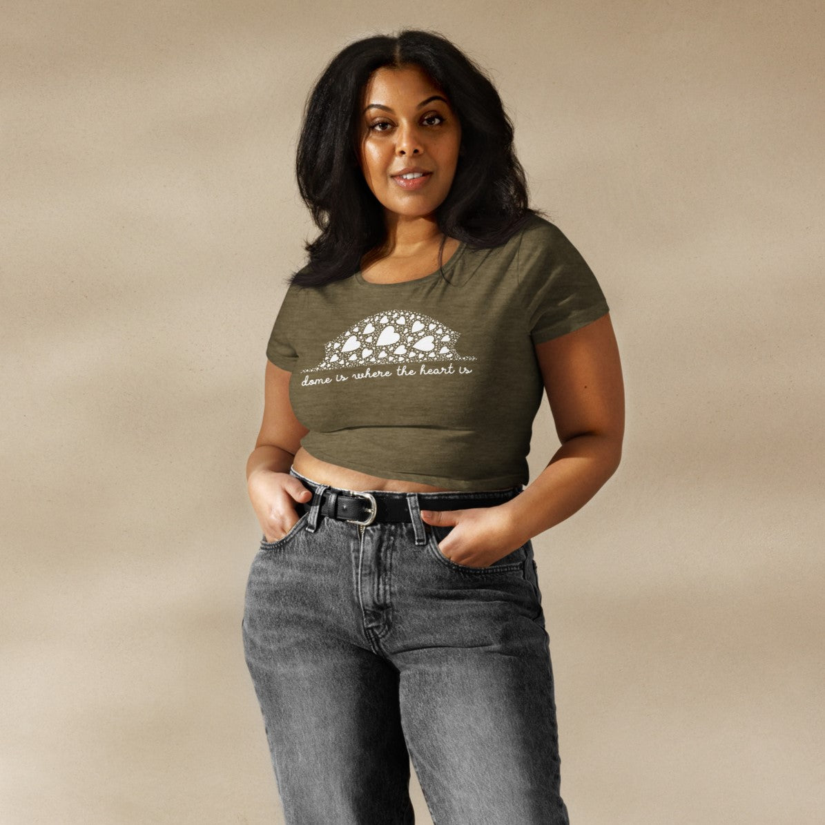 Where The Heart Is Crop Tee