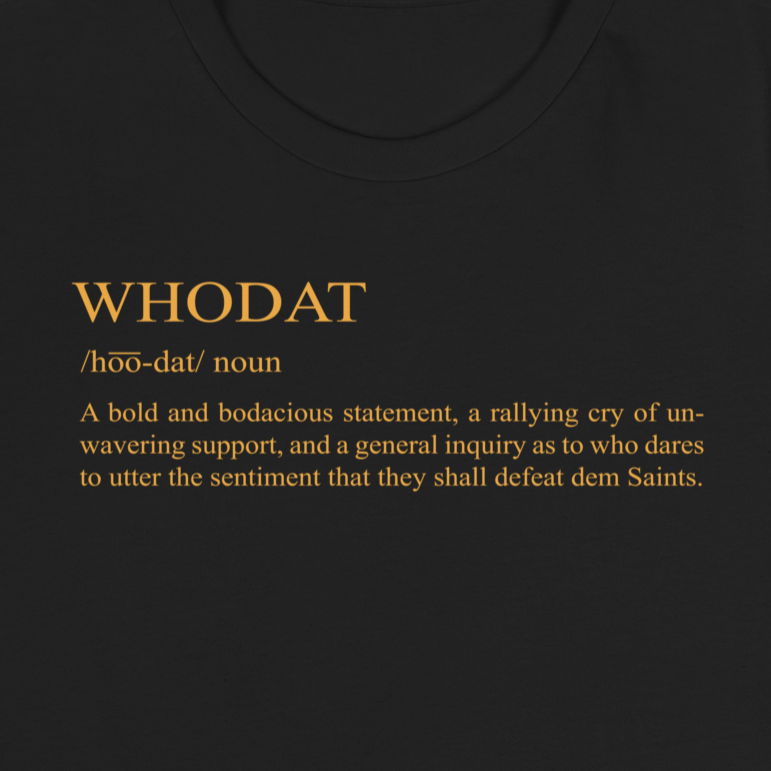 Whodat, noun (Women)